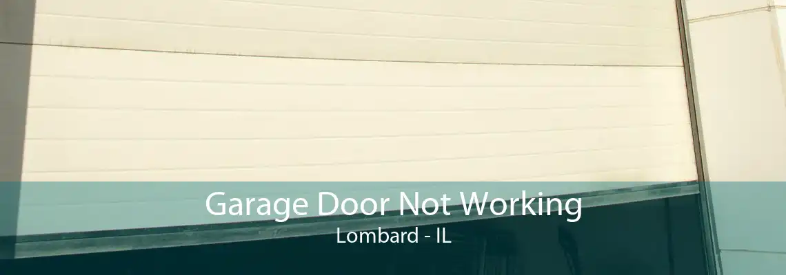 Garage Door Not Working Lombard - IL