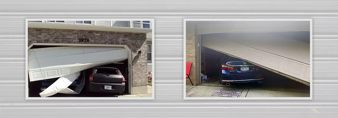 Repair Commercial Garage Door Got Hit By A Car in Lombard, Illinois